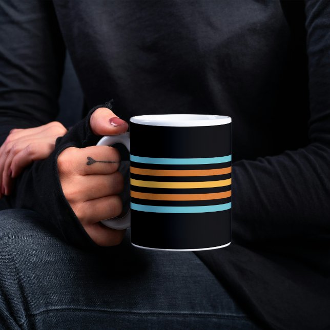 Caneca Turquesa Retroativa e Faixa Laranja (Criador carregado)