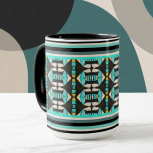 Caneca Turquesa Tribal