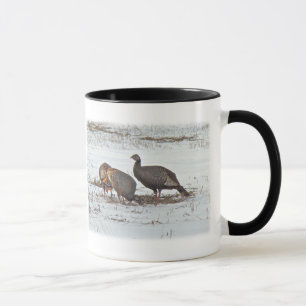 Caneca Turquia Selvagem no Campo de Snowy