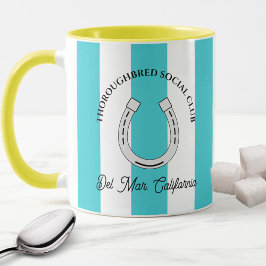 Caneca Turquoise Stripes Horse do Clube Social de Cristo