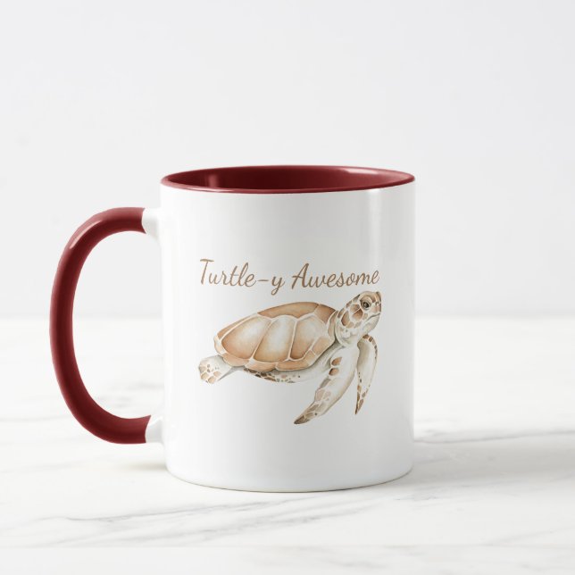 Caneca Turtley Admirável Mar Tartaruga Oceano Arte Animal (Esquerda)