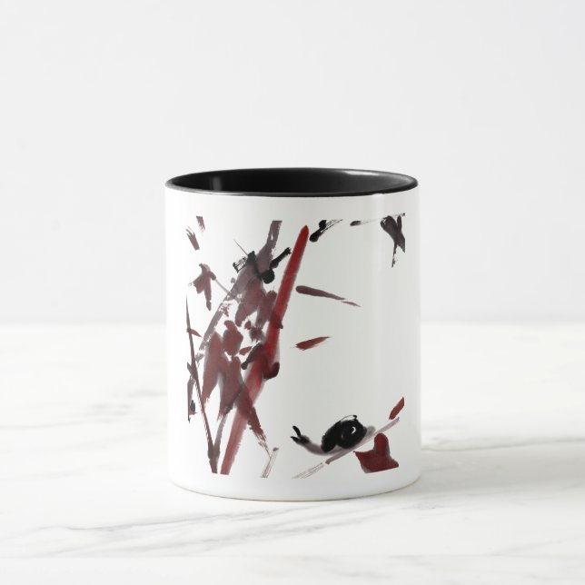 Caneca Tuschekunst mit Schnecke und Rotem Bambus (Centro)