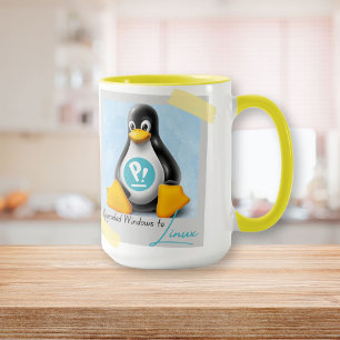 Caneca Tux do Windows PopOS atualizado