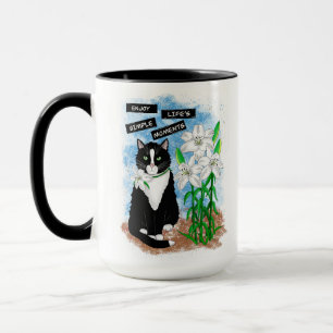 Caneca Tuxedo Cat e Lily   Cotação Inspirativa