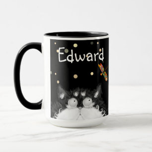 Caneca Tuxedo Cat Surpreendido por Dragonfly