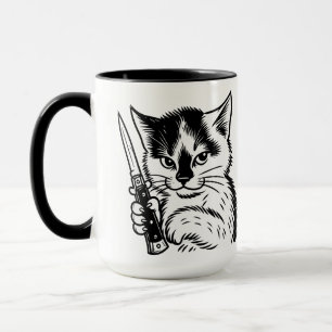 Caneca Tuxedo Cat Switchblade Attitude por Phil El