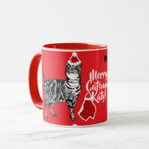 Caneca Tuxedo Feliz Catsmus Red Christmas Mug