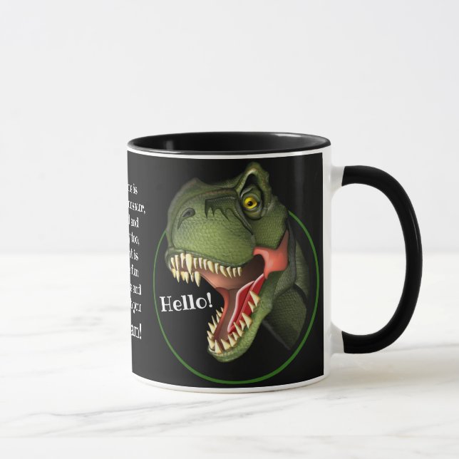 Caneca Tyrannosaurus Rex Dinossaur Personalizado (Direita)