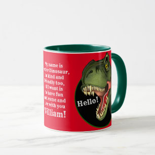 Caneca Tyrannosaurus Rex Dinossaur Personalizado