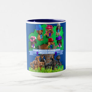 Caneca Uau Weenie Family Tree Best In Show Combo Mug