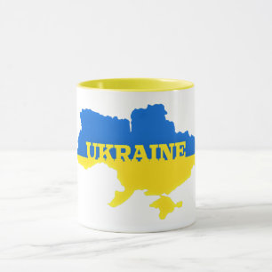 Caneca Ucrânia - Mapa de Café Mug - Liberdade
