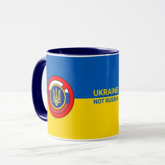Caneca Ucrânia - Não Rússia Mug (Frente Esquerda)