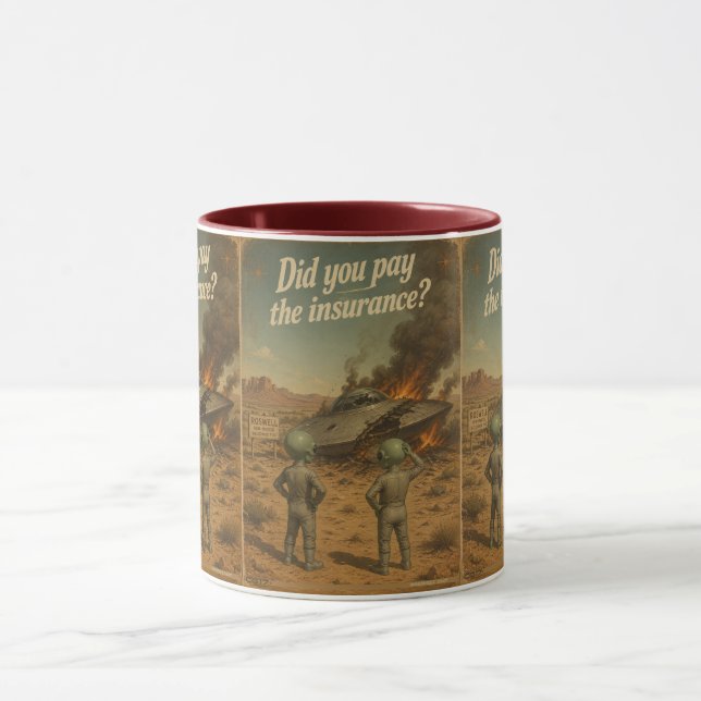 Caneca UFO Roswell 40-50s (Centro)