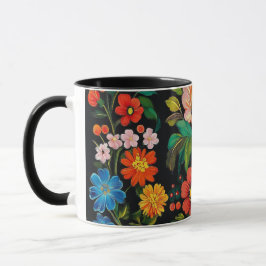 Caneca Ukrainian folk art pattern 