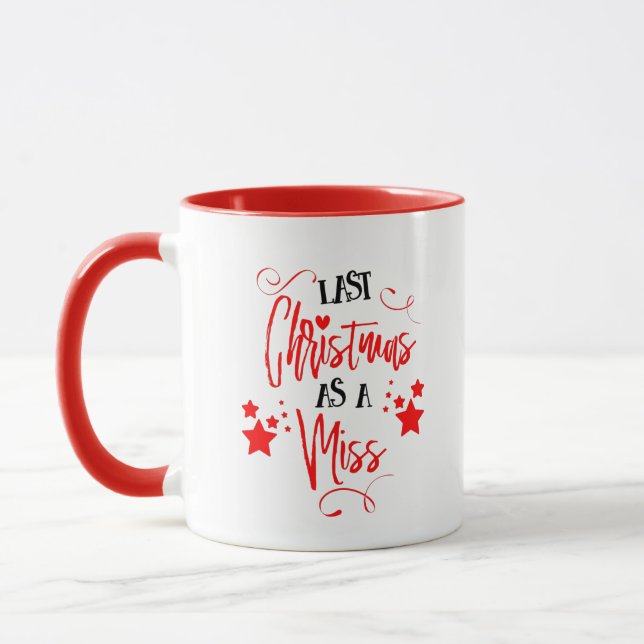 Caneca Último Natal Como Uma Citação De Script Mentira (Esquerda)