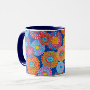 Caneca Um adorável Tecido Philip Jacobs azul Padma Mug