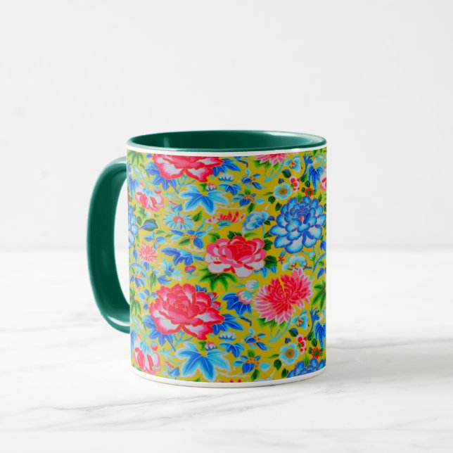 Caneca Um Adorável Tecido Philip Jacobs Peony Mug (Frente Esquerda)