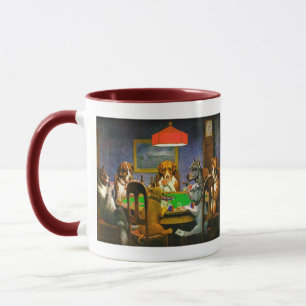 Caneca Um Amigo em Necessidade Cães Jogando Poker Engraça