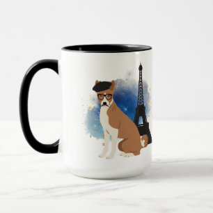 Caneca Um Basenji em Paris Engraçado Cão