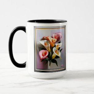 Caneca Um Blossomo De Lírios De Calla Em Cores De Pastel