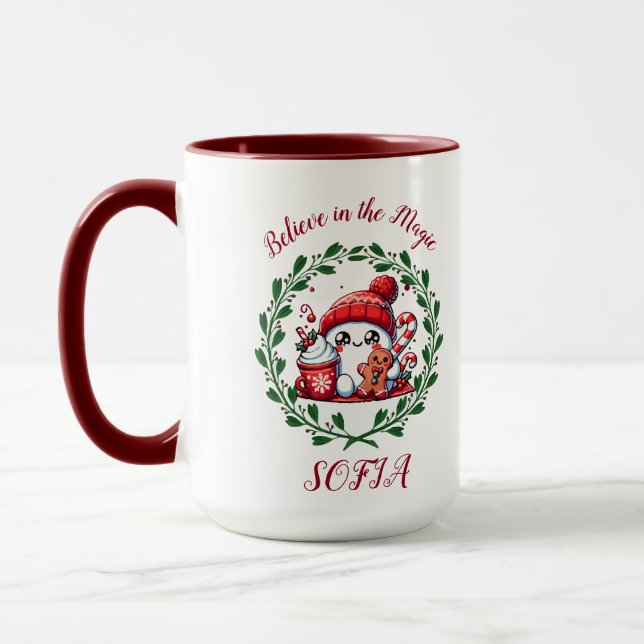 Caneca Um bom Natal Acredita na Mágica (Esquerda)