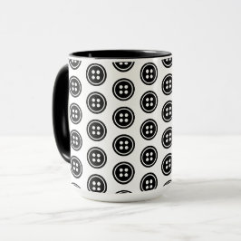 Caneca Um botão preto