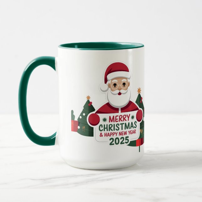 Caneca Um brinde ao futuro: Feliz ano novo 2025 (Esquerda)