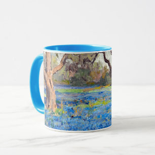 Caneca Um Campo de Bluebonnets na Alamo Heights, 1919