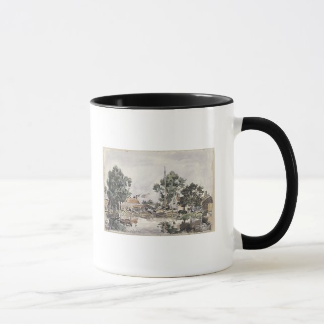 Caneca Um canal em Haia, 1868 (Direita)