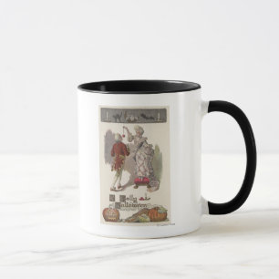Caneca Um casal vestido HalloweenRestoration alegre