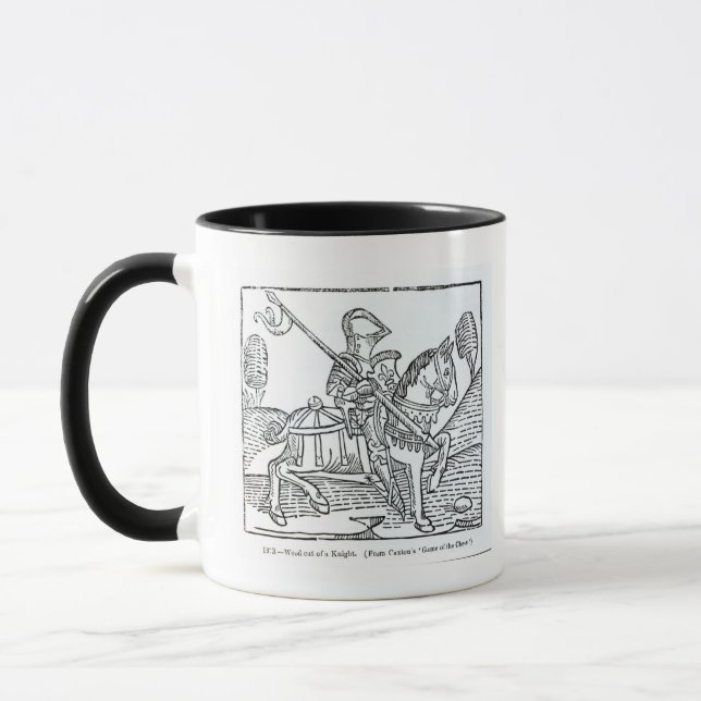 Caneca Um cavaleiro, do jogo de Caxton 'das xadrezes (Esquerda)