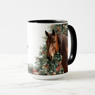 Caneca Um cavalo fofo, o símbolo de Novgorod em 2026