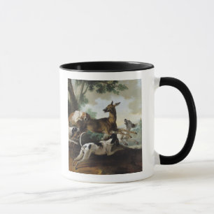 Caneca Um cervo perseguido por cães, 1725