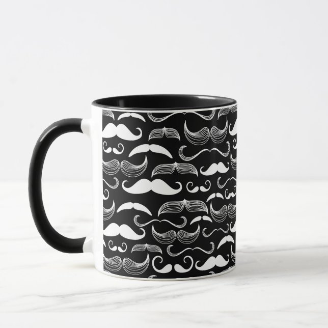 Caneca Um Clube de Cavalheiros. Padrão de bigode (Esquerda)