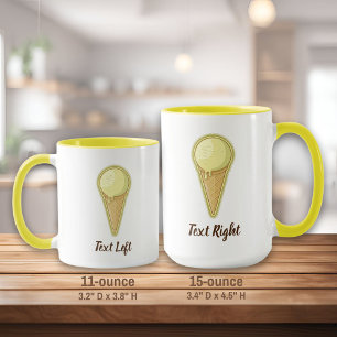 Caneca Um Cone de Sorvete de Bola