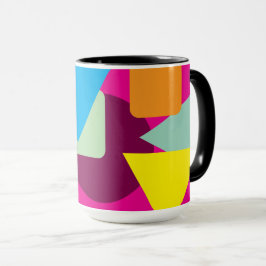 Caneca Um Design Geométrico com Estilo Retro