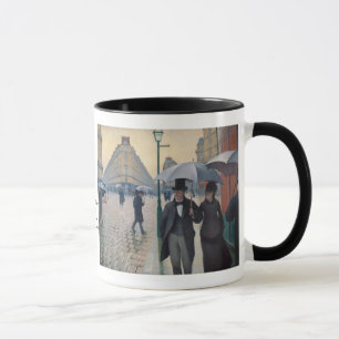 Caneca Um dia chuvoso em Paris por Gustave Caillebotte