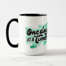 Um Dia De Cada Vez, Rascunho Teal 15oz Mug