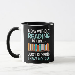 Caneca Um Dia Sem Ler é Como Amante do Livro Minhoca