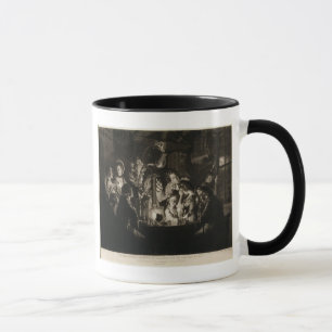 Caneca Um filósofo que Shewing uma experiência no ar Pu