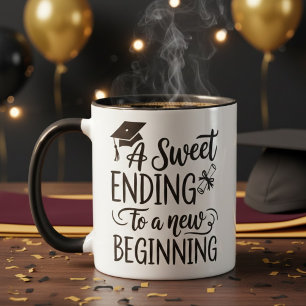 Caneca Um Final Doce para uma Nova Graduação Início Citaç