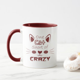 Caneca Um Gato Abaixo do Marrom CRAZY Engraçado