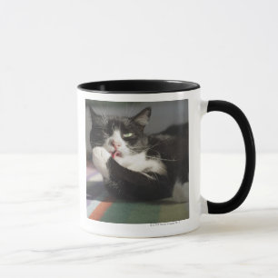 Caneca Um gato que lambe o é pata