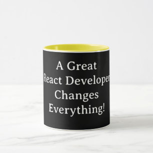 Caneca Um Grande Desenvolvedor React Muda Tudo – React