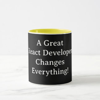 Caneca Um Grande Desenvolvedor React Muda Tudo – React