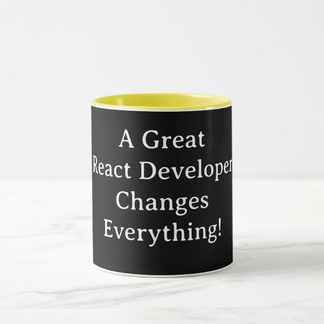Caneca Um Grande Desenvolvedor React Muda Tudo – React (Centro)