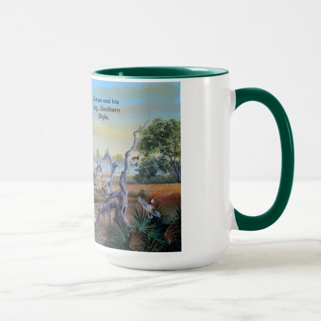 Caneca Um homem e seu estilo do sul do cão… (Direita)