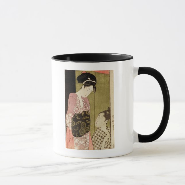 Caneca Um homem que pinta uma mulher (Direita)