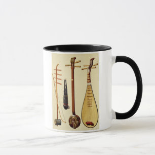 Caneca Um huqin e um arco, um sheng, um sanxian e um
