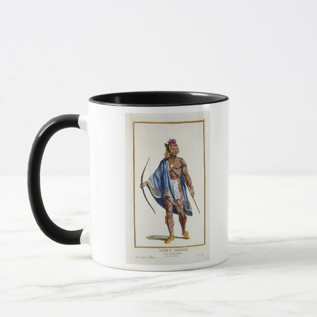 Caneca Um indiano nobre da nação de Ottawa, 1780 (colou (Esquerda)